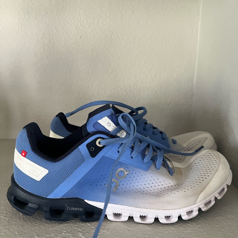 On Running Cloud Sneakers in Blue and White